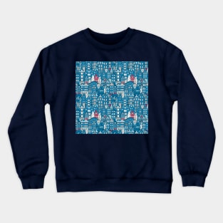 Seamless pattern, Amsterdam typical dutch houses Crewneck Sweatshirt